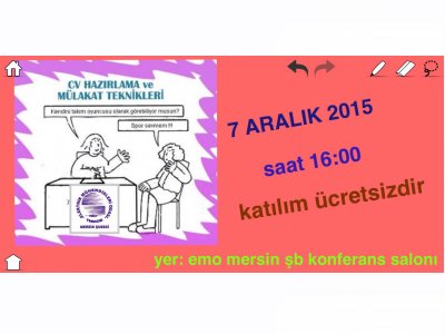MÜLAKAT TEKNİKLERİ VE CV HAZIRLAMA SEMİNERİ GERÇEKLEŞTİRİLECEK