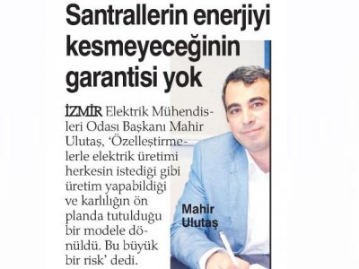 ÖZELLEŞEN ENERJİ YARIN KESİLEBİLİR (HABER EKSPRES)