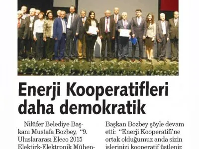 ENERJİ KOOPERATİFLERİ DAHA DEMOKRATİK (EKOHABER)