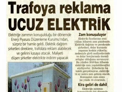 TRAFOYA REKLAMA UCUZ ELEKTRİK (POSTA)