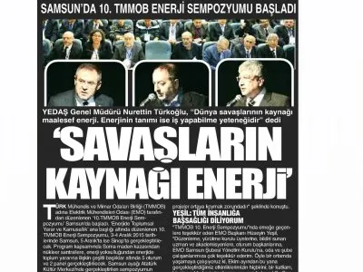 SAVAŞLARIN KAYNAĞI ENERJİ (GAZETE GERÇEK)