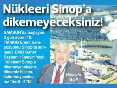 NÜKLEERİ SİNOP`A DİKEMEYECEKSİNİZ (HEDEF HALK)
