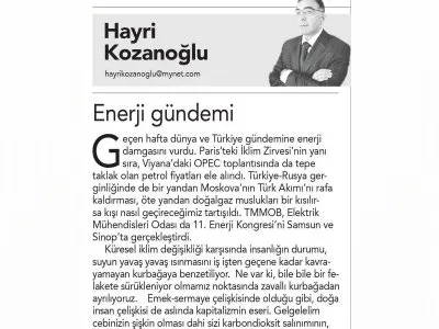 ENERJİ GÜNDEMİ (HAYRİ KOZANOĞLU- BİRGÜN)