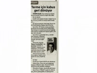 VİZYON TERME İÇİN KABUS GERİ DÖNÜYOR (RAGIP GÖKER- HEDEF HALK)