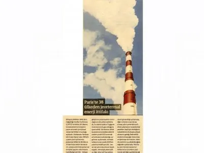 PARİS`TE 38 ÜLKEDEN JEORTERMAL ENERJİ İTTİFAKI (DÜNYA)