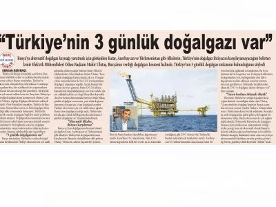 TÜRKİYE`NİN 3 GÜNLÜK DOĞALGAZI VAR (YENİ EKONOMİ)