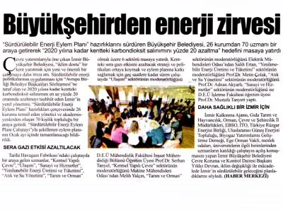 BÜYÜKŞEHİRDEN ENERJİ ZİRVESİ (İLKSES)