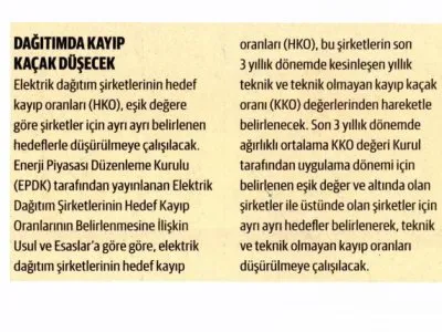 DAĞITIMDA KAYIP KAÇAK DÜŞECEK (DÜNYA)
