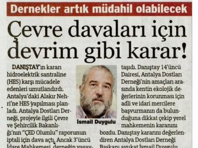 ÇEVRE DAVALARI İÇİN DEVRİM GİBİ KARAR! (SÖZCÜ)