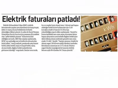 ELEKTRİK FATURALARI PATLADI! (BURSA HAKİMİYET)