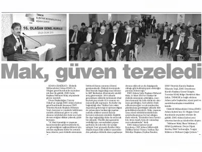 MAK, GÜVEN TAZELEDİ (GAZETE HAKİKAT)