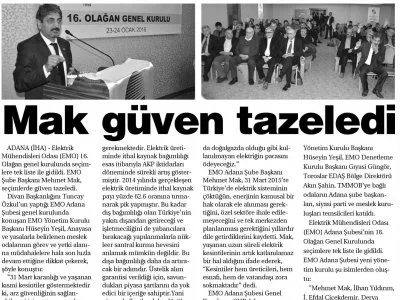 MAK GÜVEN TAZELEDİ (İLK HABER)