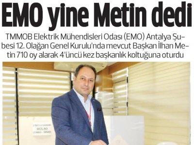 EMO YİNE METİN DEDİ  (AKDENİZ MANŞET-02.02.2016)