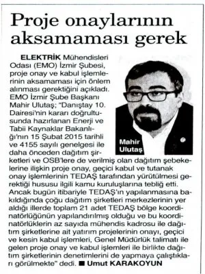 PROJE ONAYLARININ AKSAMAMASI GEREK (9 EYLÜL)