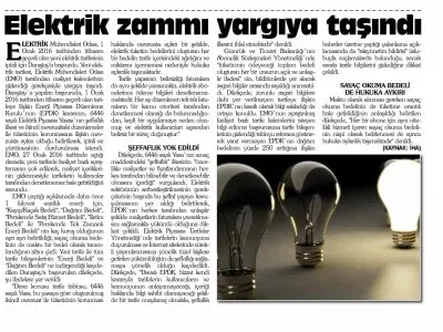 ELEKTRİK ZAMMI YARGIYA TAŞINDI (GAZİPAŞA)