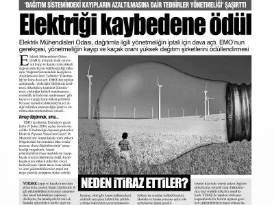ELEKTRİĞİ KAYBEDENE ÖDÜL (YURT GAZETESİ)
