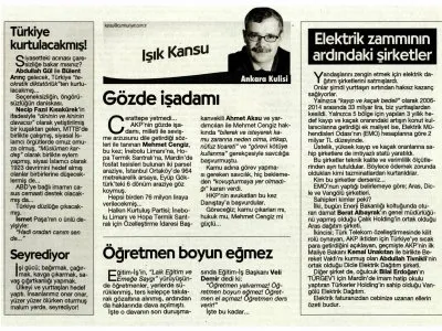 ELEKTRİK ZAMMININ ARDINDAKİ ŞİRKETLER (IŞIK KANSU- CUMHURİYET)