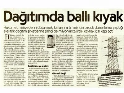 ELEKTRİK DAĞITIMINDA BALLI KIYAK (CUMHURİYET)