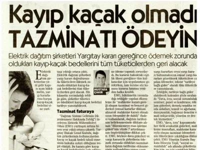 KAYIP KAÇAK OLMADI TAZMİNATI ÖDEYİN (CUMHURİYET)