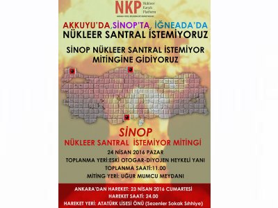 SİNOP NÜKLEER SANTRAL İSTEMİYOR MİTİNGİNE GİDİYORUZ