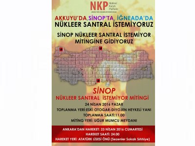 SİNOP NÜKLEER SANTRAL İSTEMİYOR MİTİNGİNE GİDİYORUZ