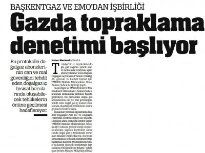 GAZDA TOPRAKLAMA DENETİMİ BAŞLIYOR (TÜRKİYE GAZETESİ ANKARA , 02.04.2016)