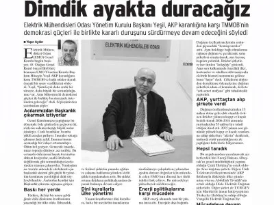 DİMDİK AYAKTA DURACAĞIZ (BİRGÜN)