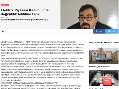 ELEKTRİK PİYASASI KANUNU`NDA DEĞİŞİKLİK TEKLİFİNE TEPKİ (SOZCU.COM.TR)
