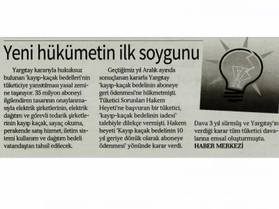 YENİ HÜKÜMETİN İLK SOYGUNU (ÖZGÜR GÜNDEM)