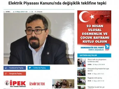 ELEKTRİK PİYASASI KANUNU`NDA DEĞİŞİKLİK TEKLİFİNE TEPKİ (İZGAZETE.NET)