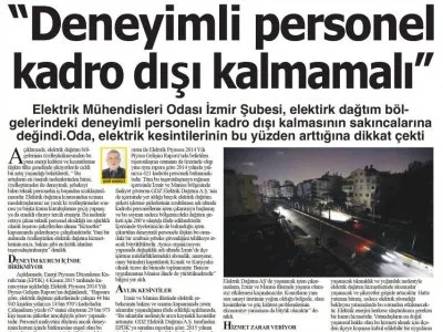 DENEYİMLİ PERSONEL KADRO DIŞI KALMAMALI (SON DAKİKA)