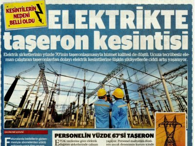 ELEKTRİKTE TAŞERON KESİNTİSİ (MEYDAN)