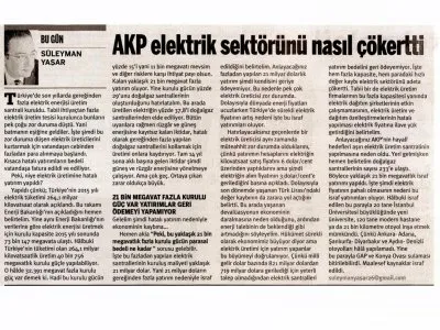 AKP ELEKTRİK SEKTÖRÜNÜ NASIL ÇÖKERTTİ (SÜLEYMAN YAŞAR- TARAF)