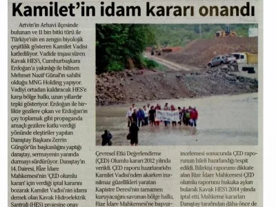 KAMİLET`İN İDAM KARARI ONANDI (ÖZGÜR GÜNDEM)