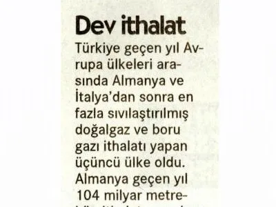 DEV İTHALAT (CUMHURİYET)