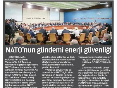 NATO`NUN GÜNDEMİ ENERJİ GÜVENLİĞİ (24 SAAT)