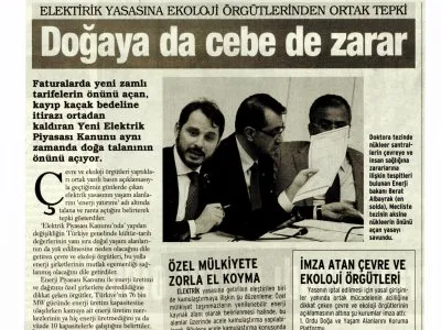 ELEKTRİK YASASINA TEPKİ: DOĞAYA DA CEBE DE ZARAR (GÜNLÜK EVRENSEL)