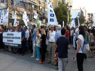 TMMOB ULUSLARARASI İŞ GÜCÜ KANUN TASARISINI PROTESTO İÇİN YÜRÜDÜ