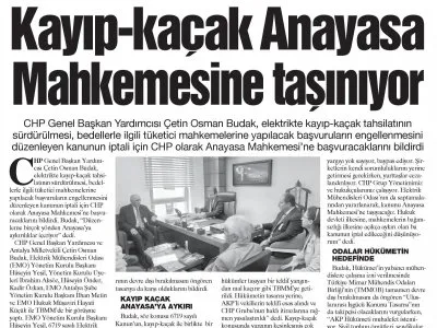 KAYIP-KAÇAK ANAYASA MAHKEMESİNE TAŞINIYOR (AKDENİZ YENİ YÜZYIL)