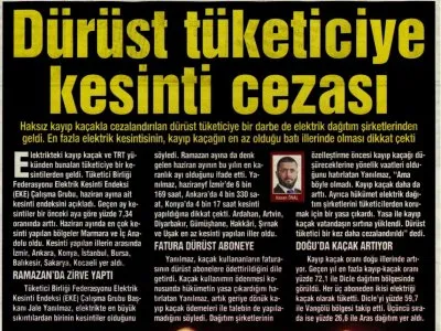 DÜRÜST TÜKETİCİYE KESİNTİ CEZASI (ÖZGÜR DÜŞÜNCE)