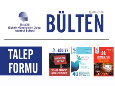 EMO İSTANBUL ŞUBE BÜLTENİ TALEP FORMU