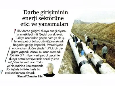 DARBE GİRİŞİMİNİN ENERJİ SEKTÖRÜNE ETKİLERİ (BİRGÜN)