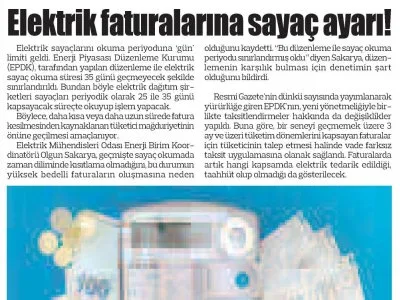 ELEKTRİK FATURALARINA SAYAÇ AYARI (ADANA TOROS)