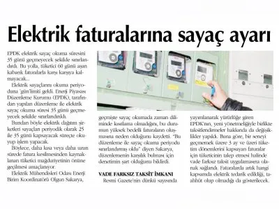 ELEKTRİK FATURALARINA SAYAÇ AYARI (ORTADOĞU)