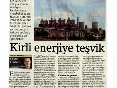 KİRLİ ENERJİYE TEŞVİK (ÖZGÜR GÜRBÜZ- BİRGÜN)