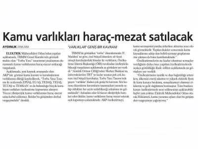 KAMU VARLIKLARI HARAÇ-MEZAT SATILACAK (AYDINLIK)