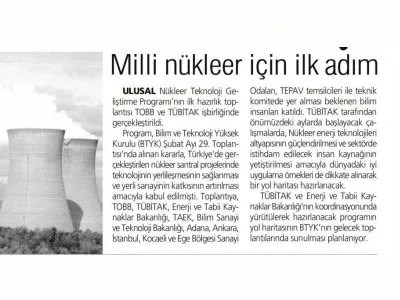 MİLLİ NÜKLEER İÇİN İLK ADIM (AYDINLIK)