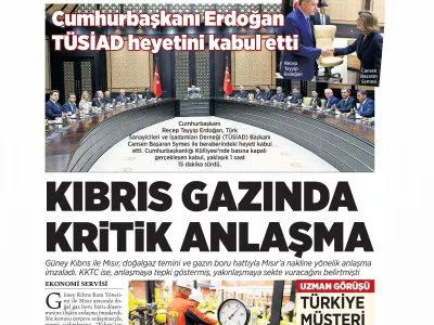 KIBRIS GAZINDA KRİTİK ANLAŞMA (MİLLİYET)
