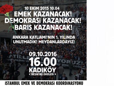 10 EKİM ANMASI YAPILACAKTIR