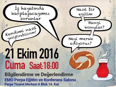 EMO GENÇ TANIŞMA ÇAYI 21 EKİM`DE YAPILACAKTIR